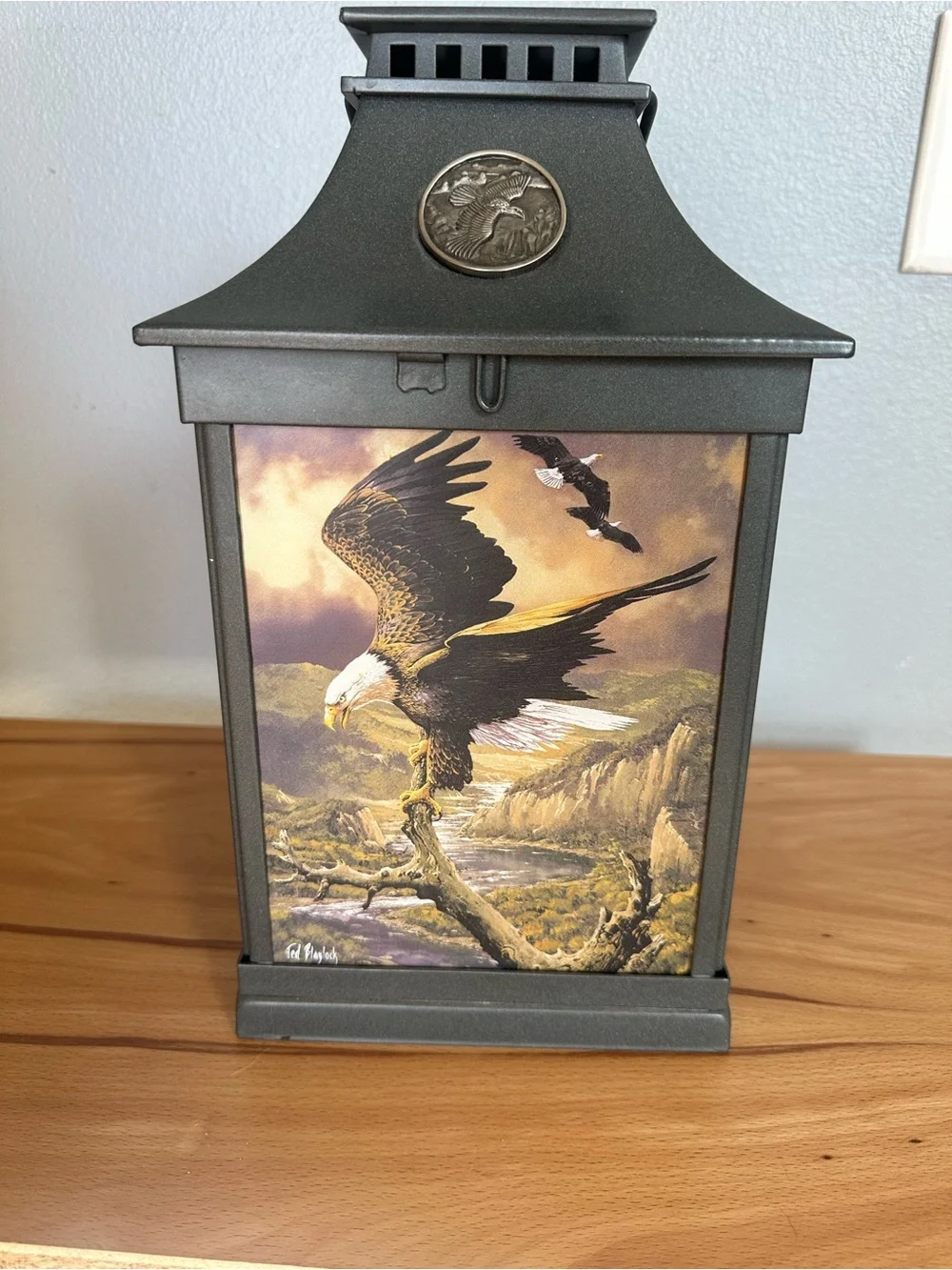 Ted Blaylock Bald Eagle Decorative Lantern Wildlife Cabin Decor Collectible